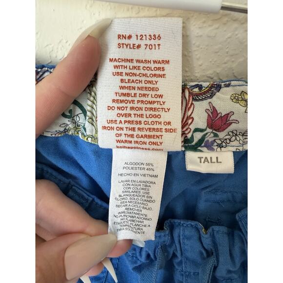 Koi By Kathy Peterson Cargo Pants S-M Tall Blue Minimalist Gorpcore Utility - Picture 5 of 7